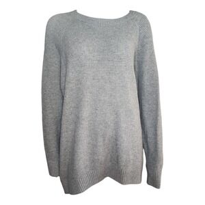Old Navy Sweater Womens Plus Size 2X Gray Waffle Knit‎ Sosoft Pullover Neutral